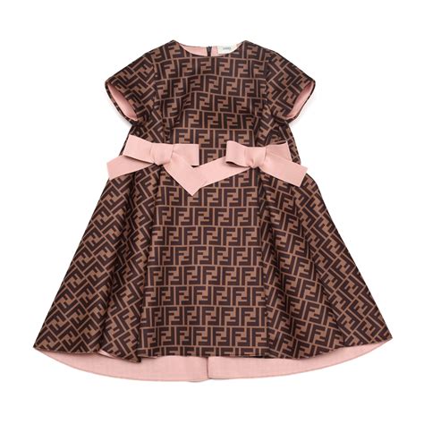 fendi off the shoulder leopard dress|Fendi kids dresses.